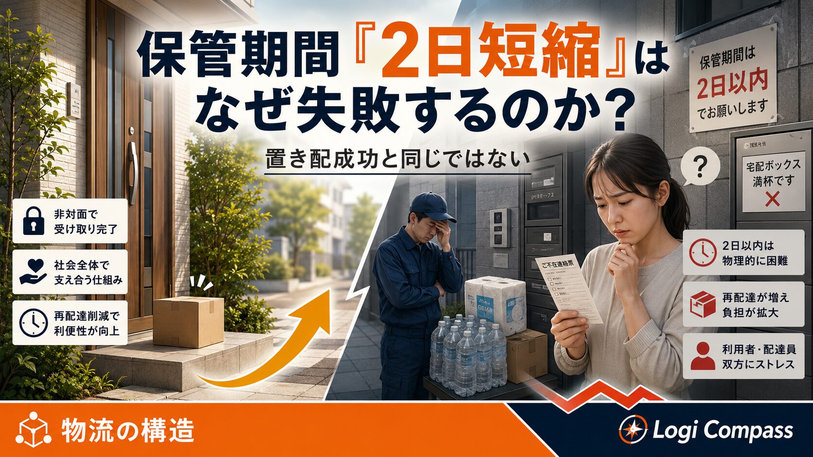 【物流の深層】Amazonの保管期間「2日短縮」はなぜ失敗するのか？置き配成功の陰に隠れた巨大テックの致命的な勘違い