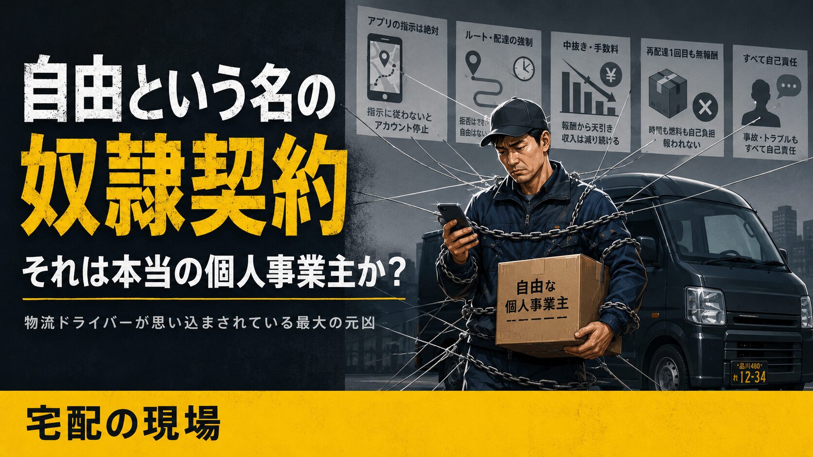 自由という名の奴隷契約。物流ドライバーが「これが個人事業主だ」と思い込まされている最大の元凶