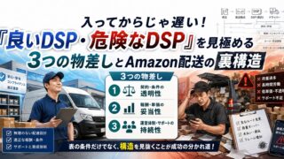 入ってからじゃ遅い！「良いDSP・危険なDSP」を見極める3つの物差しとAmazon配送の裏構造