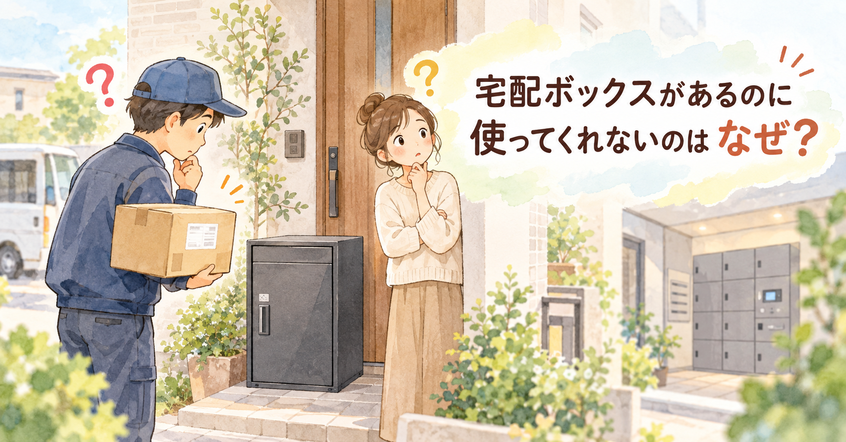 宅配ボックスがあるのに、どうして使ってくれないの？