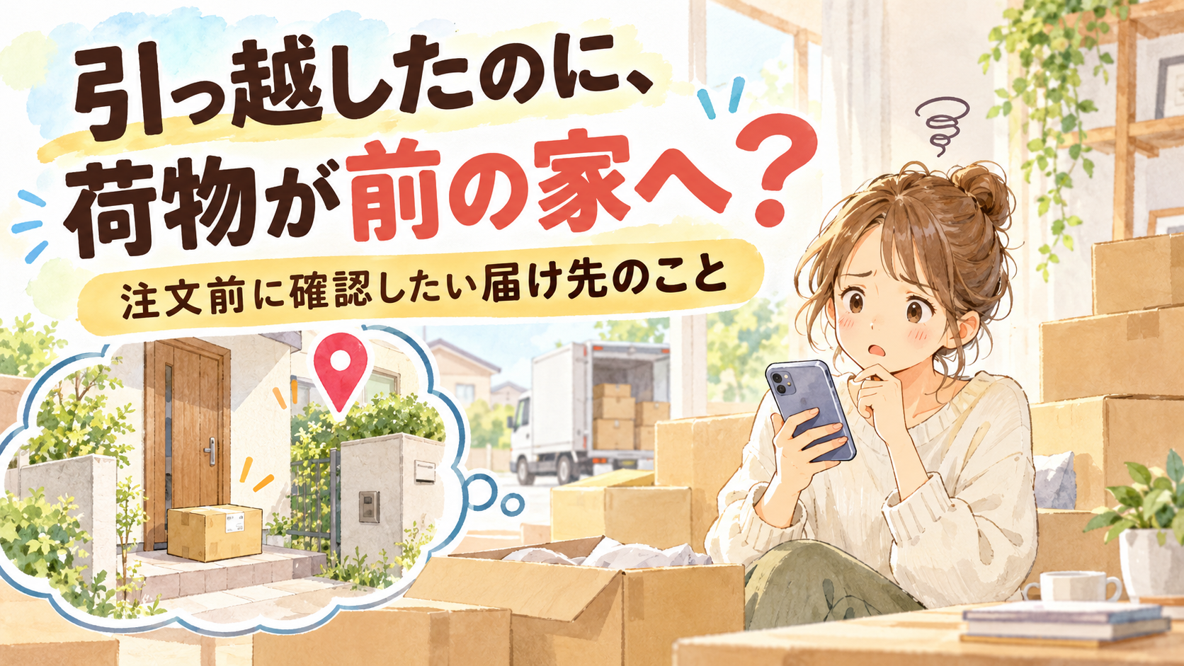 引っ越したのに、Amazonの荷物が前の家へ。注文前に確認したい届け先のこと