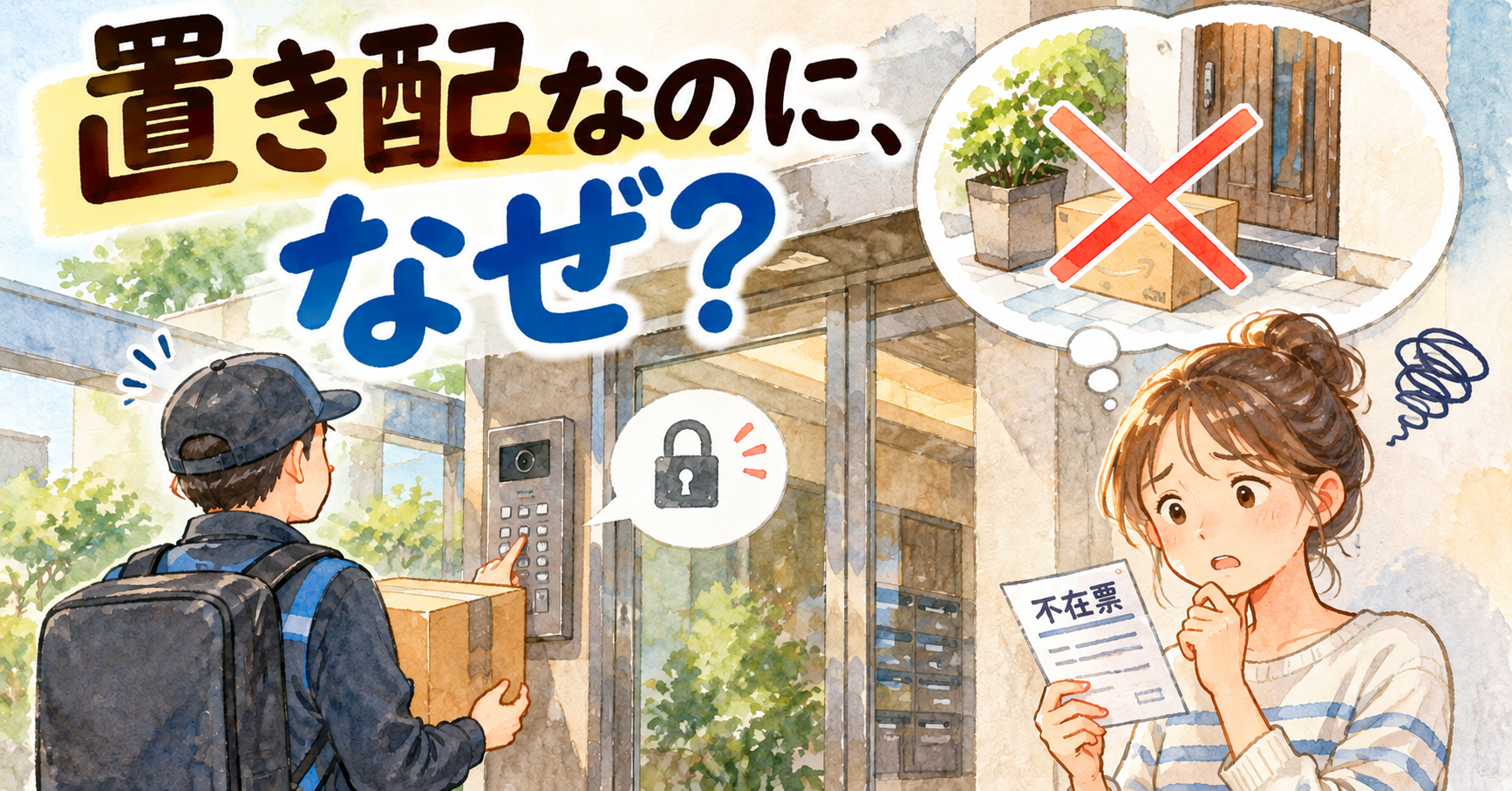 置き配指定なのに持ち帰られたのはなぜ？Amazon配送の理由と対策