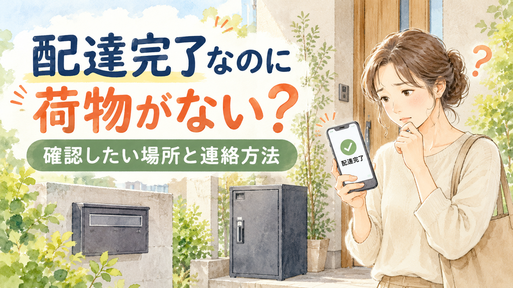 Amazonで「配達完了」なのに荷物がない。確認したい場所と、見つからないときの連絡方法